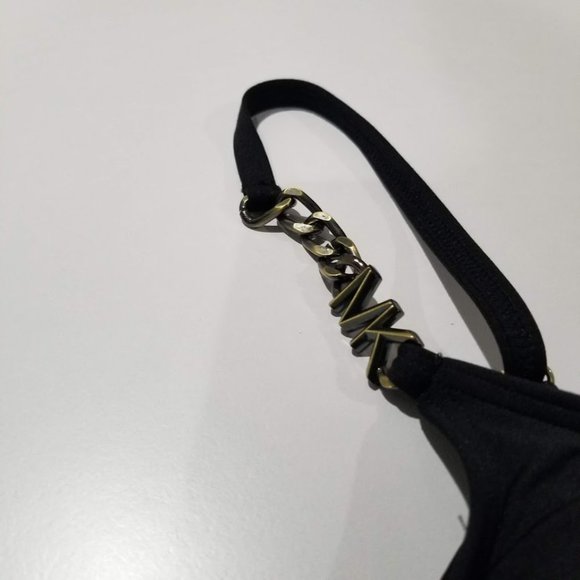 Michael Kors Logo Chain Scoopneck One Piece Swimsuit Black - Picture 6 of 11